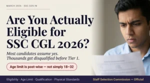 SSC CGL eligibility criteria 2026 — age limit is post-wise, qualification requirements, physical standards for inspector posts and 7-point self-check before applying