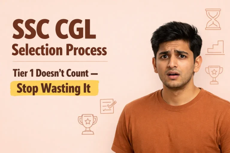 SSC CGL selection process 2026 — Tier 1 is qualifying only and does not count toward final rank. Merit is decided entirely in Tier 2 across Paper 1 and Paper 2 for JSO candidates.